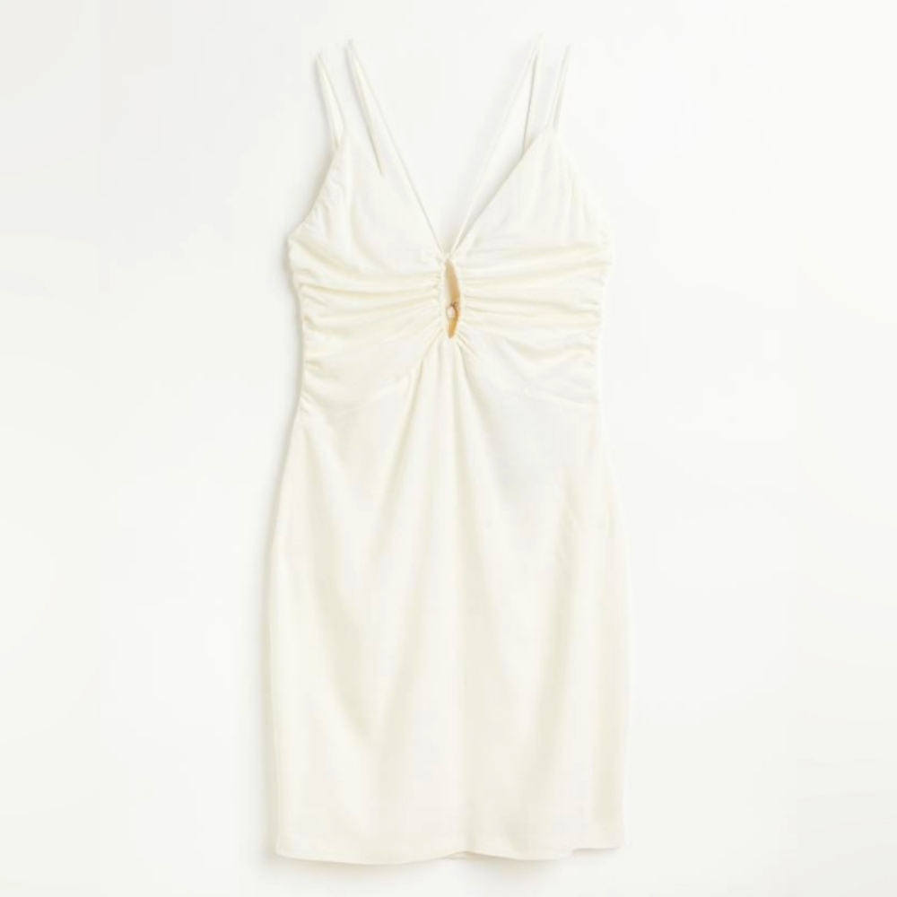 H&M V-neck Keyhole-detail Dress